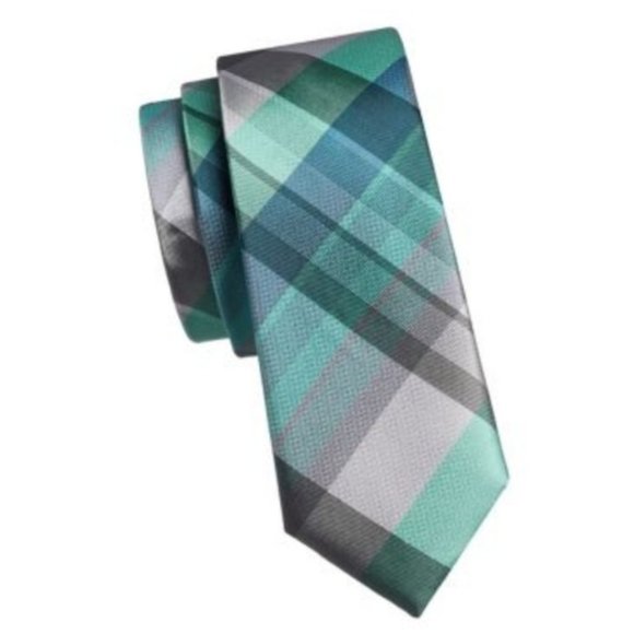 NWOT Kenneth Cole plaid slim tie - Picture 1 of 6